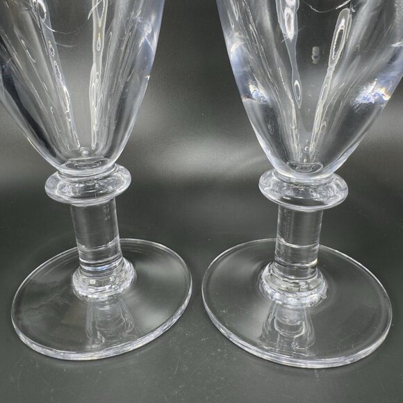 Simon Pearce Cavendish Clear Hand Blown Heavy Glasses Cups Goblets Stemware Set2 - Picture 3 of 16